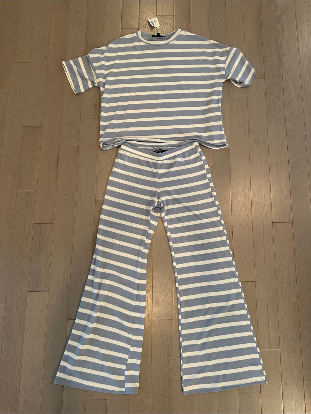 Blue Blush Light Blue & White Striped Set